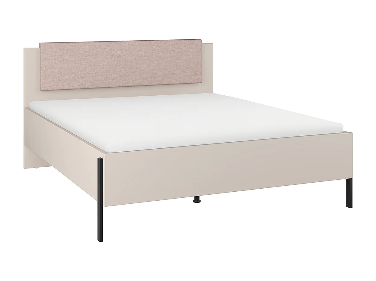 Lit 160x200 sommier inclus Bérénice Cachemire