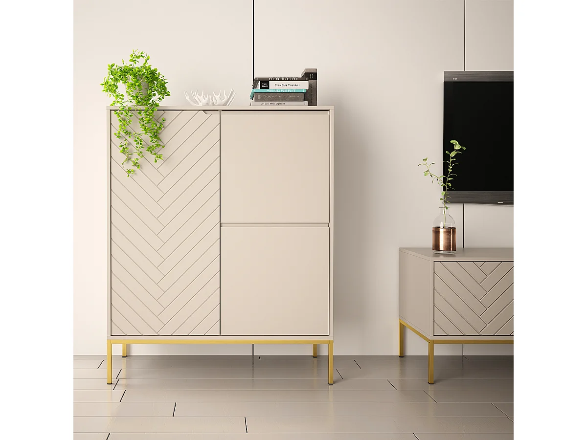 Buffet haut 3 portes Daria Cachemire