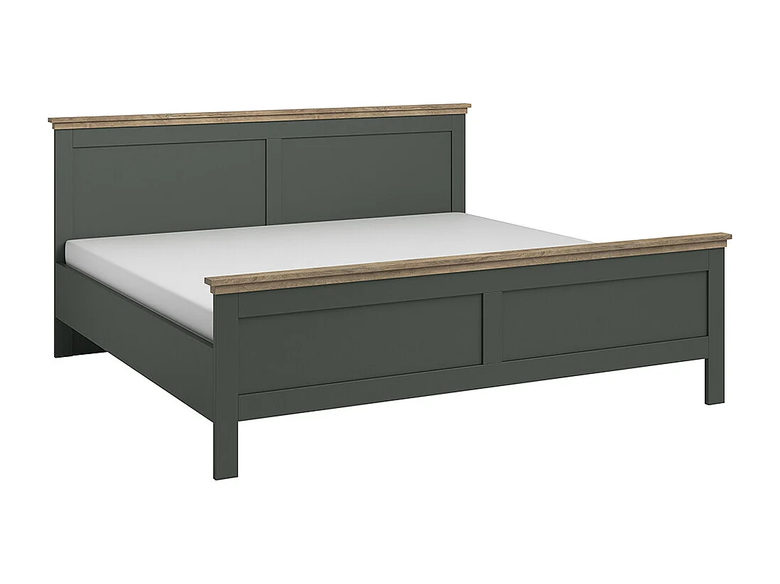 Lit 140x200 sommier inclus Martin Vert et Bois