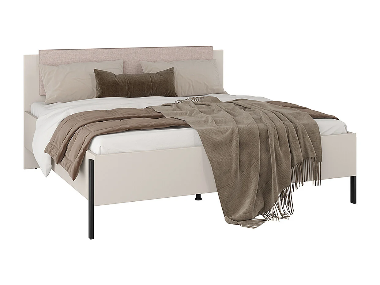 Lit 180x200 sommier inclus Bérénice Cachemire