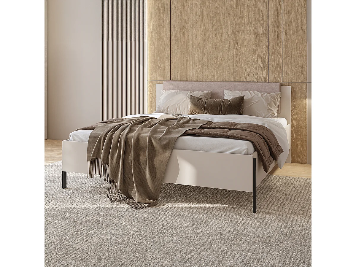 Lit 180x200 sommier inclus Bérénice Cachemire