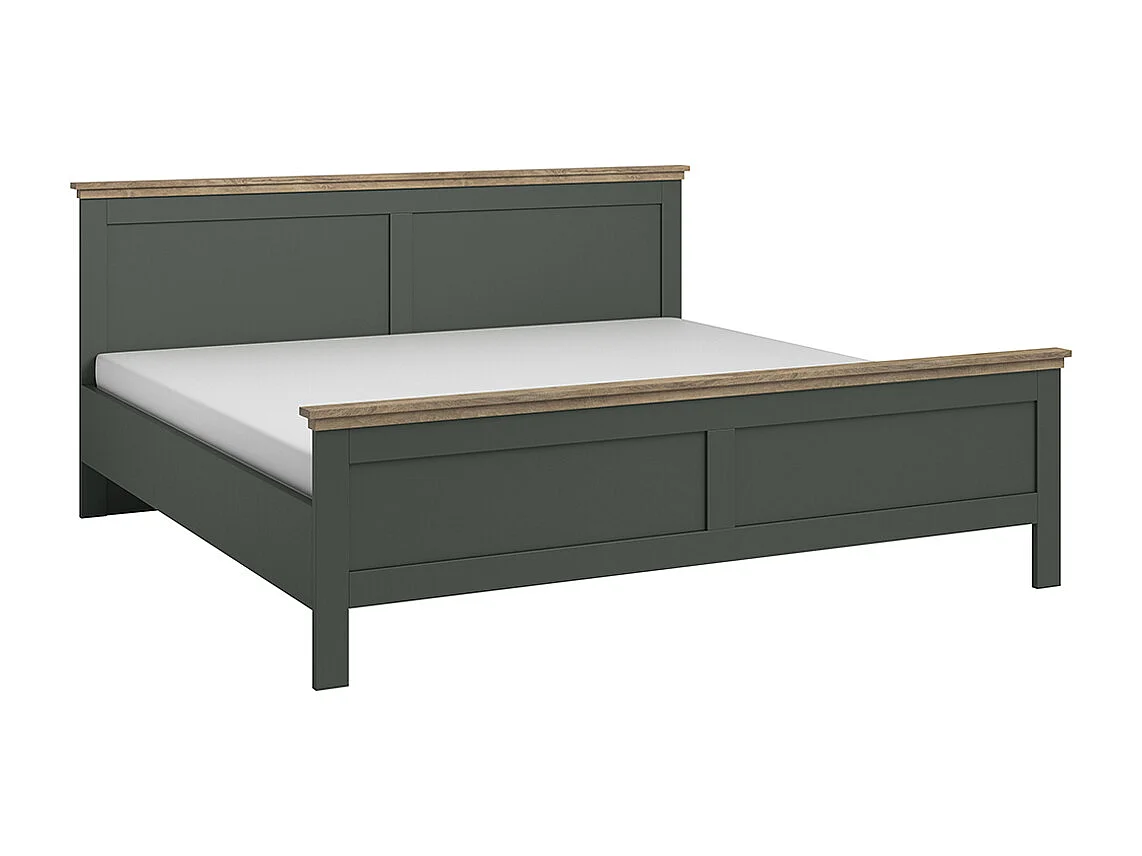 Lit 160x200 sommier inclus Martin Vert et Bois