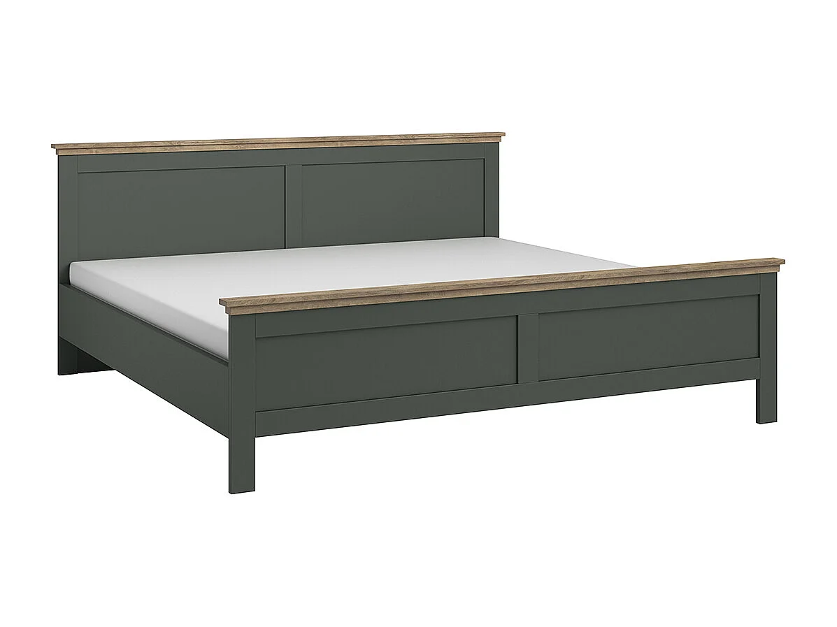 Lit 180x200 sommier inclus Martin Vert et Bois