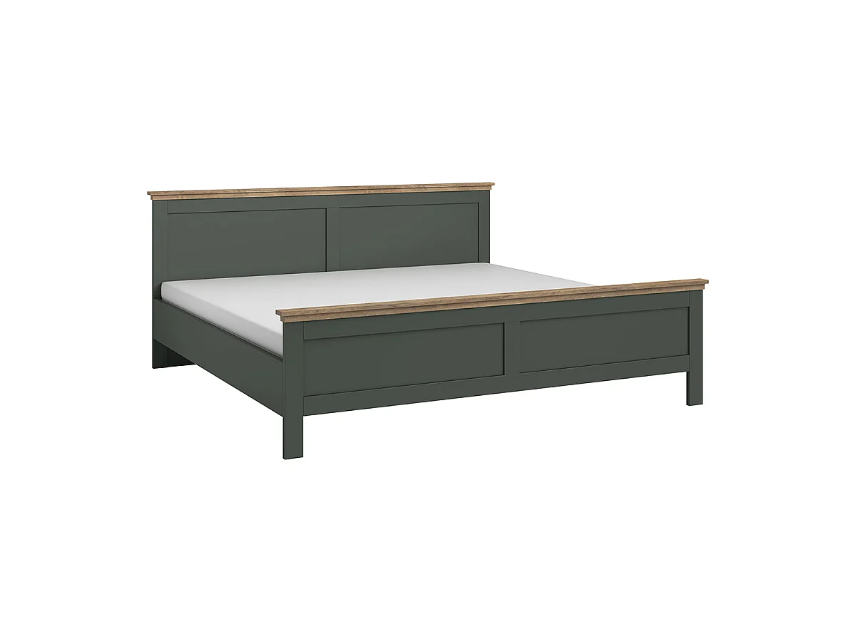 Martin Green and Wood Bed 180x200 including box spring