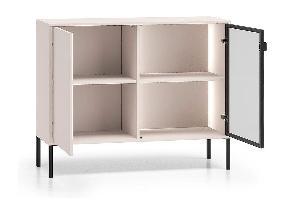 Buffet 2 portes Paige Cachemire et Noir