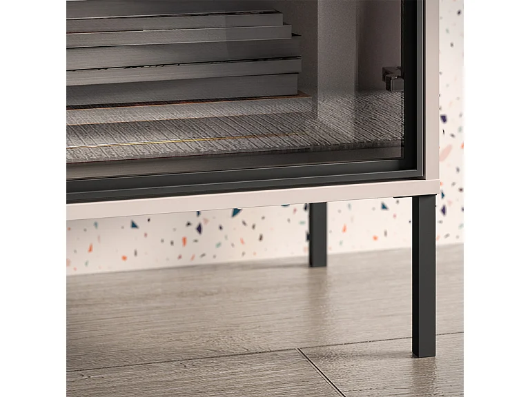 Buffet 2 portes Paige Cachemire et Noir