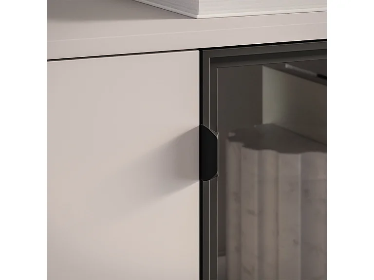 Buffet 2 portes Paige Cachemire et Noir