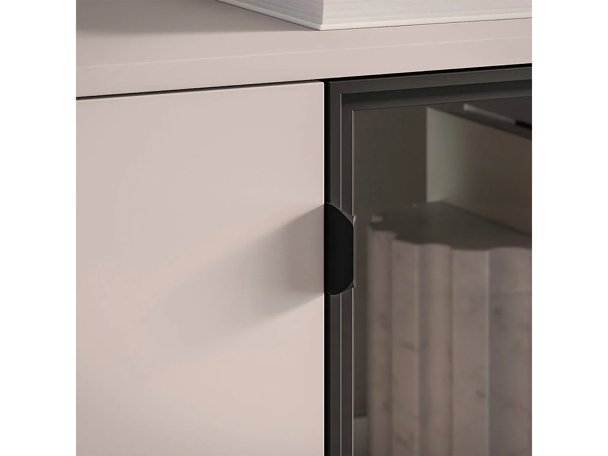 Paige Cashmere y Negro Aparador de 2 puertas