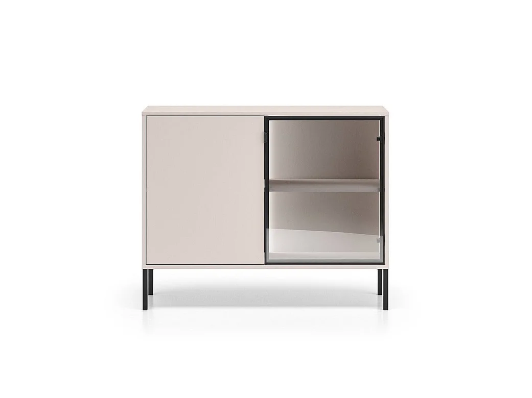 Paige Cashmere y Negro Aparador de 2 puertas
