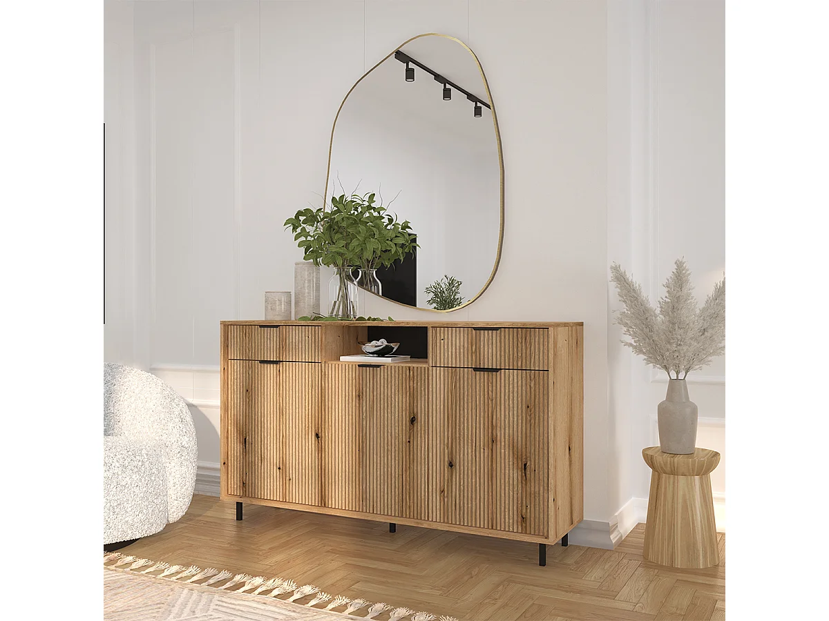 Buffet 3 portes 2 tiroirs Soly Bois