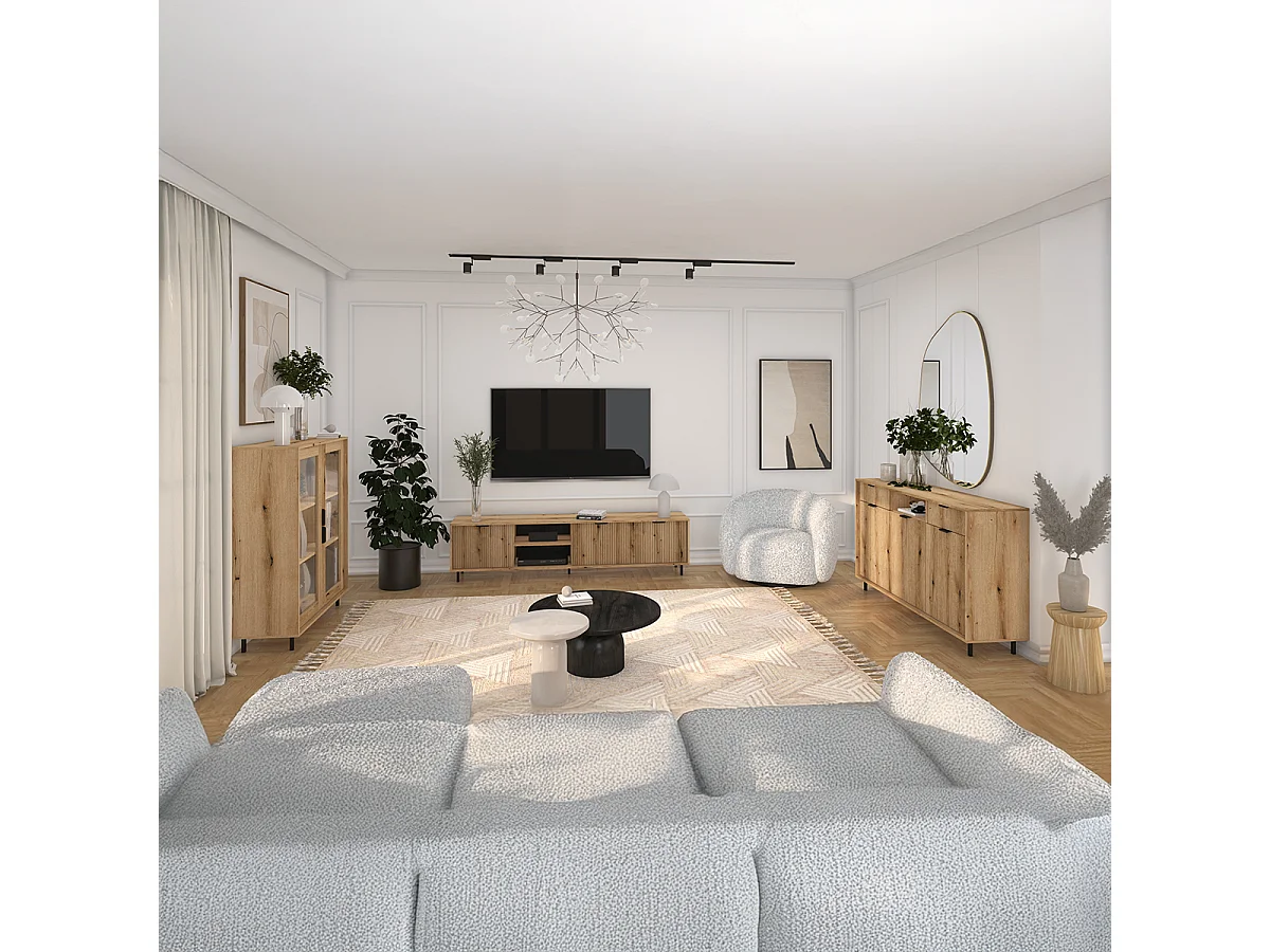 Buffet 3 portes 2 tiroirs Soly Bois