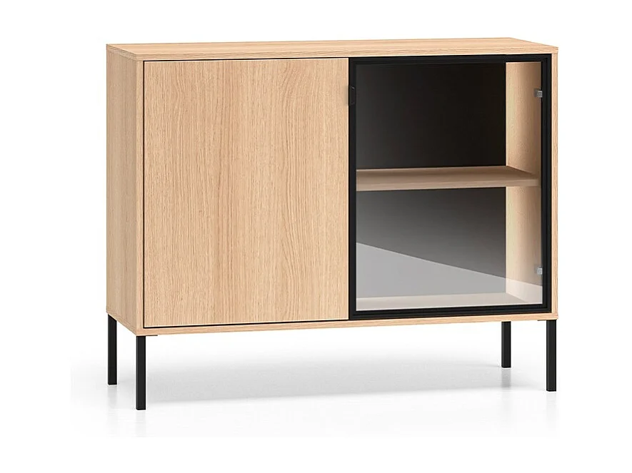 Buffet 2 portes Paige Bois et Noir