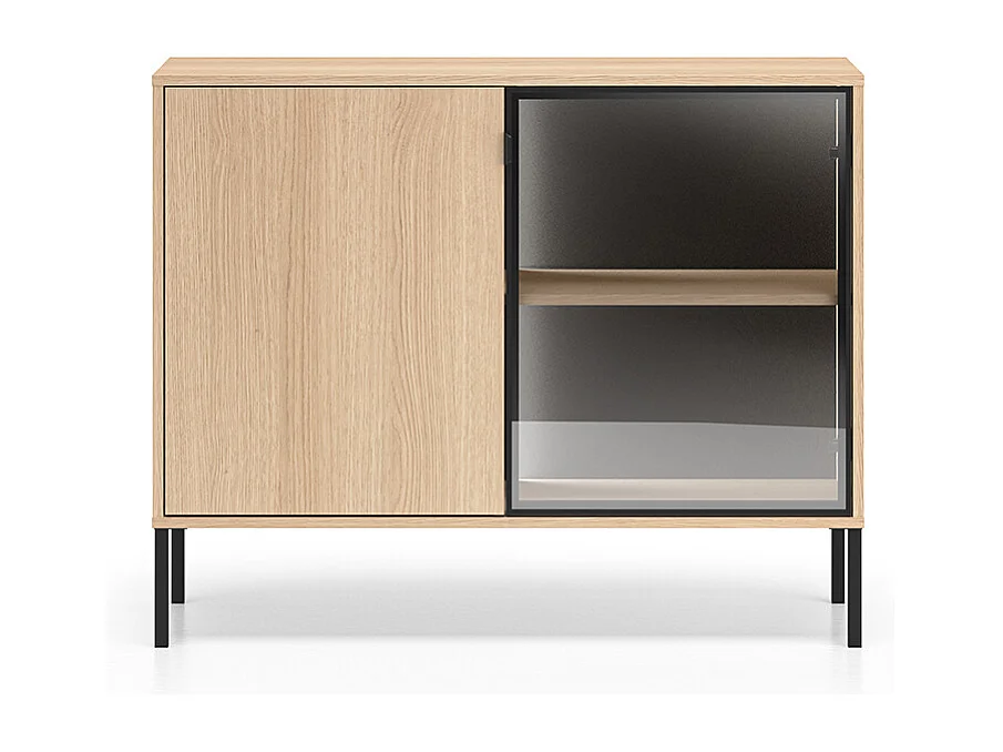 Buffet 2 portes Paige Bois et Noir