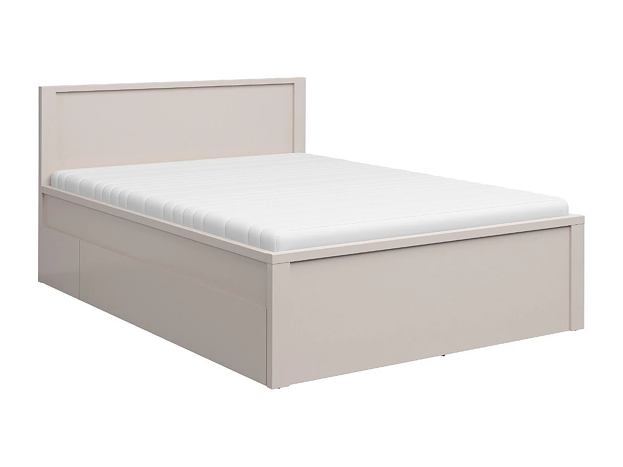 Bed 160x200 including box spring and drawers Soren Cashmere