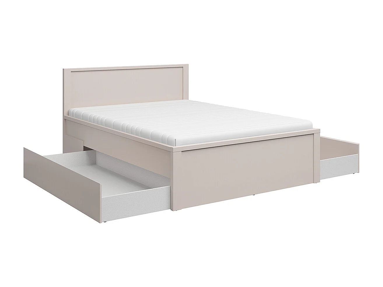 Bed 160x200 including box spring and drawers Soren Cashmere