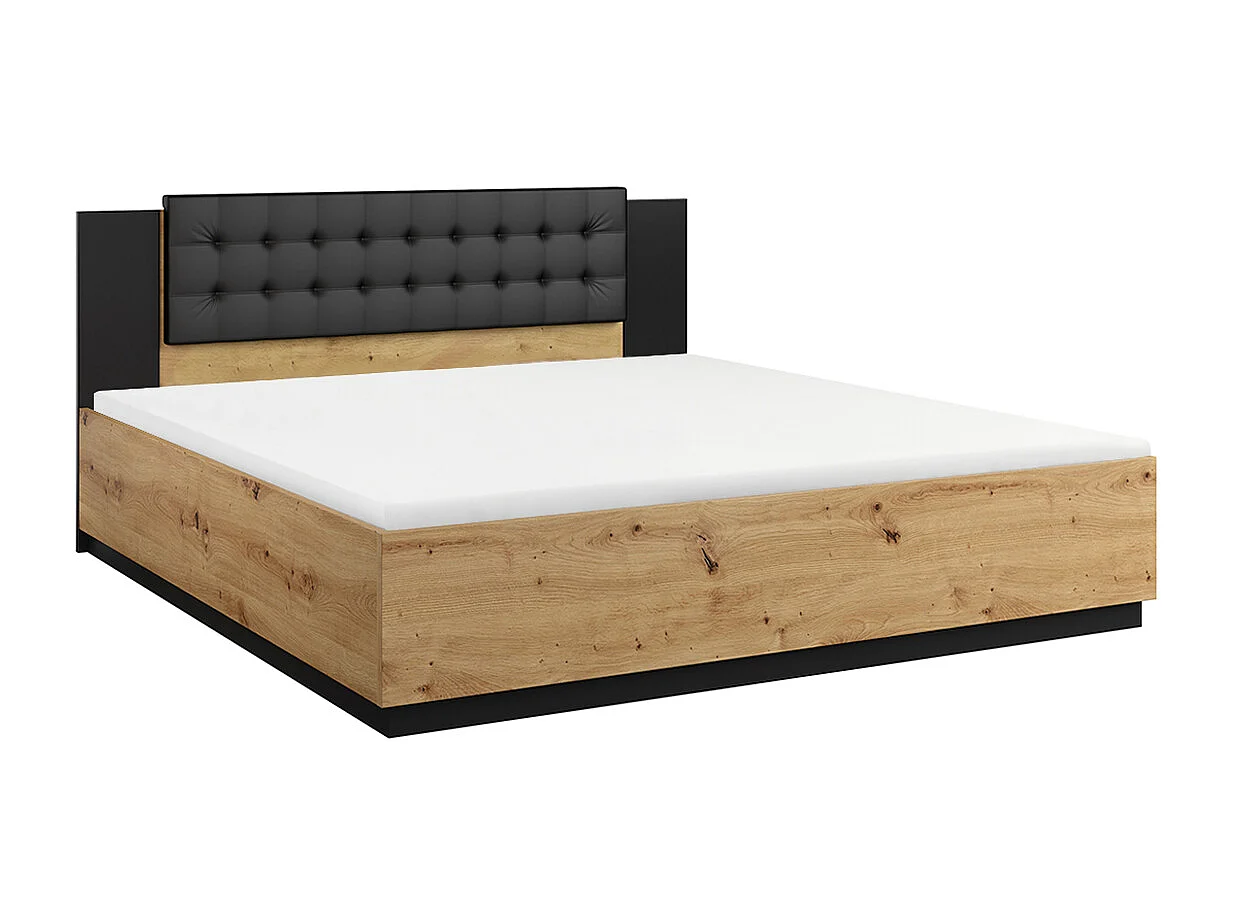 Alec Wood and Black 160x200 seng med base
