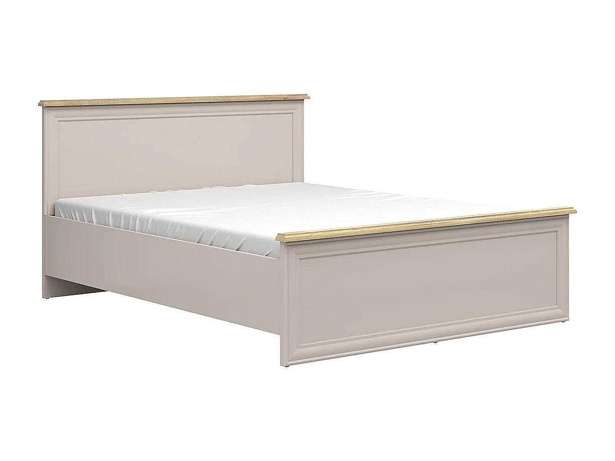Seng 160x200 inklusive lamelbund Perle Cachemire