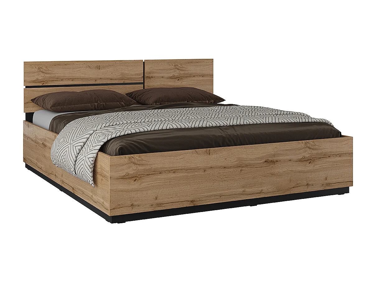 Lit 180x200 sommier inclus Lilia Bois