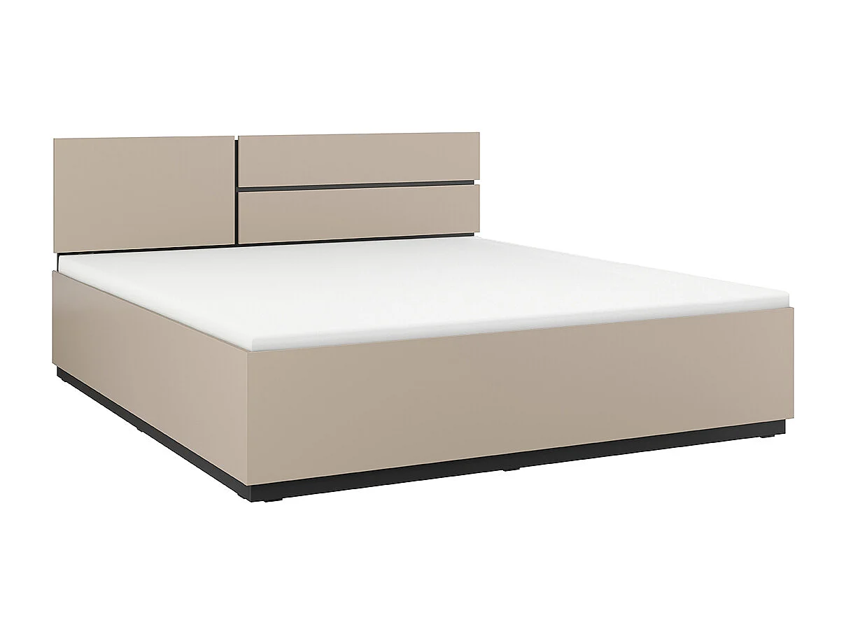 Lit 180x200 sommier inclus Lilia Taupe