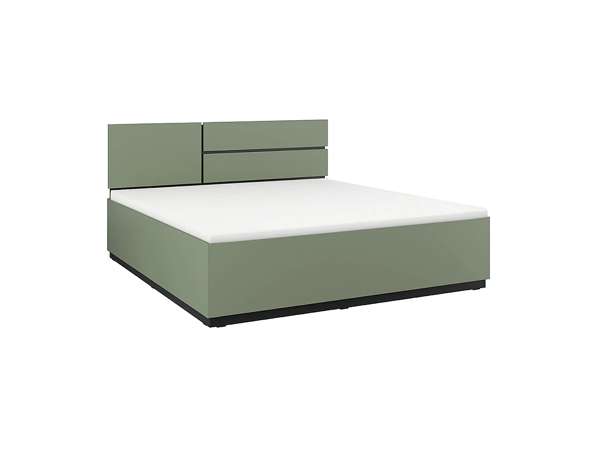 Seng 160x200 inklusive lamelbund Lilia Green