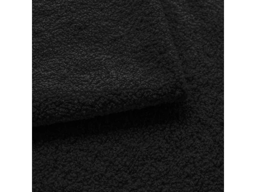 Gestoffeerd bed 160x200 Elora bouclé – bed met opbergruimte en lattenbodem, modern opbergbed, slaapkamerbed, trendy bouclé stof – Zwart