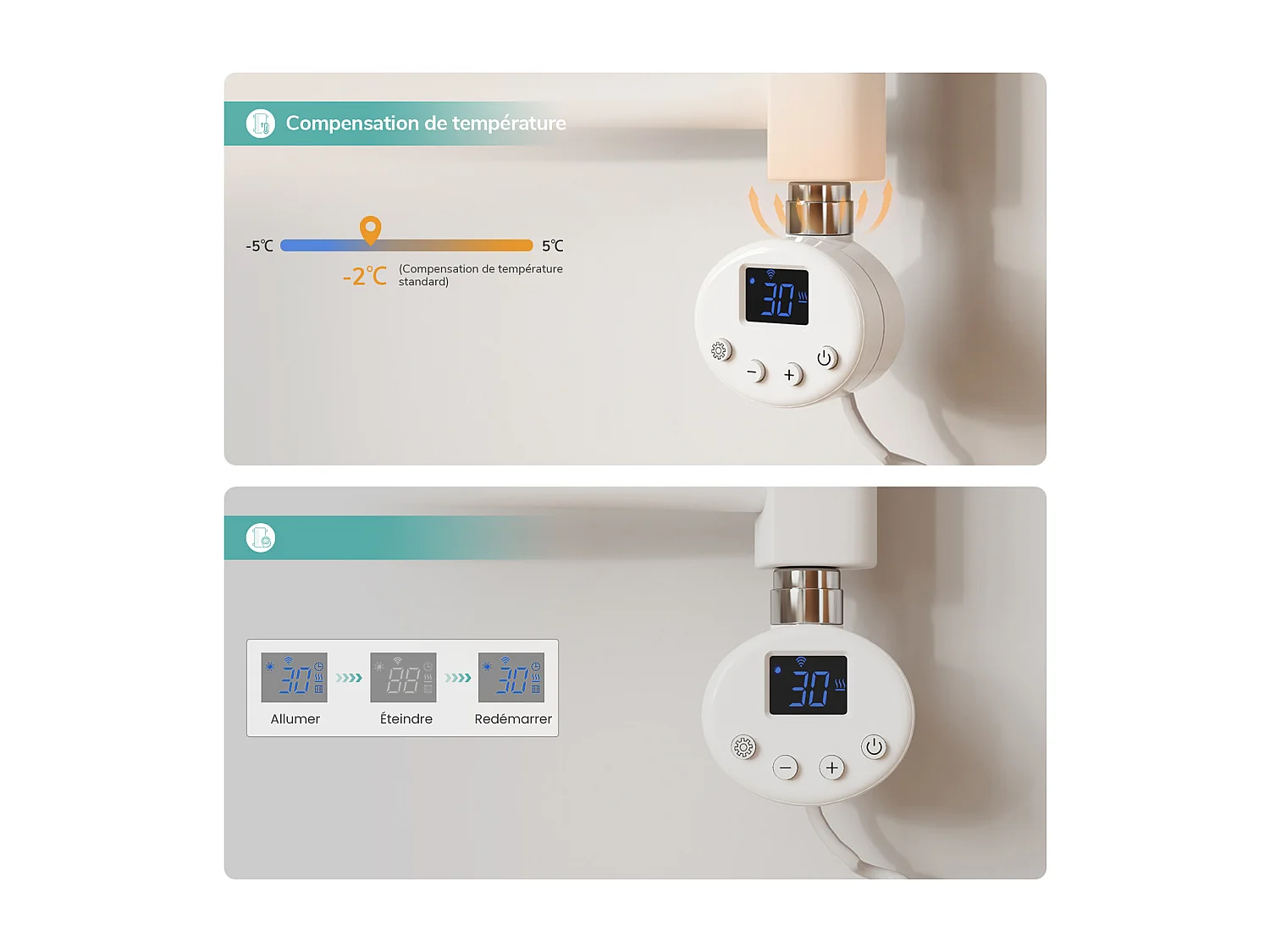 EMKE Elektrische handdoekradiator wit WiFi 75x50cm 300W IP44 thermostaat Tuya app smart life home