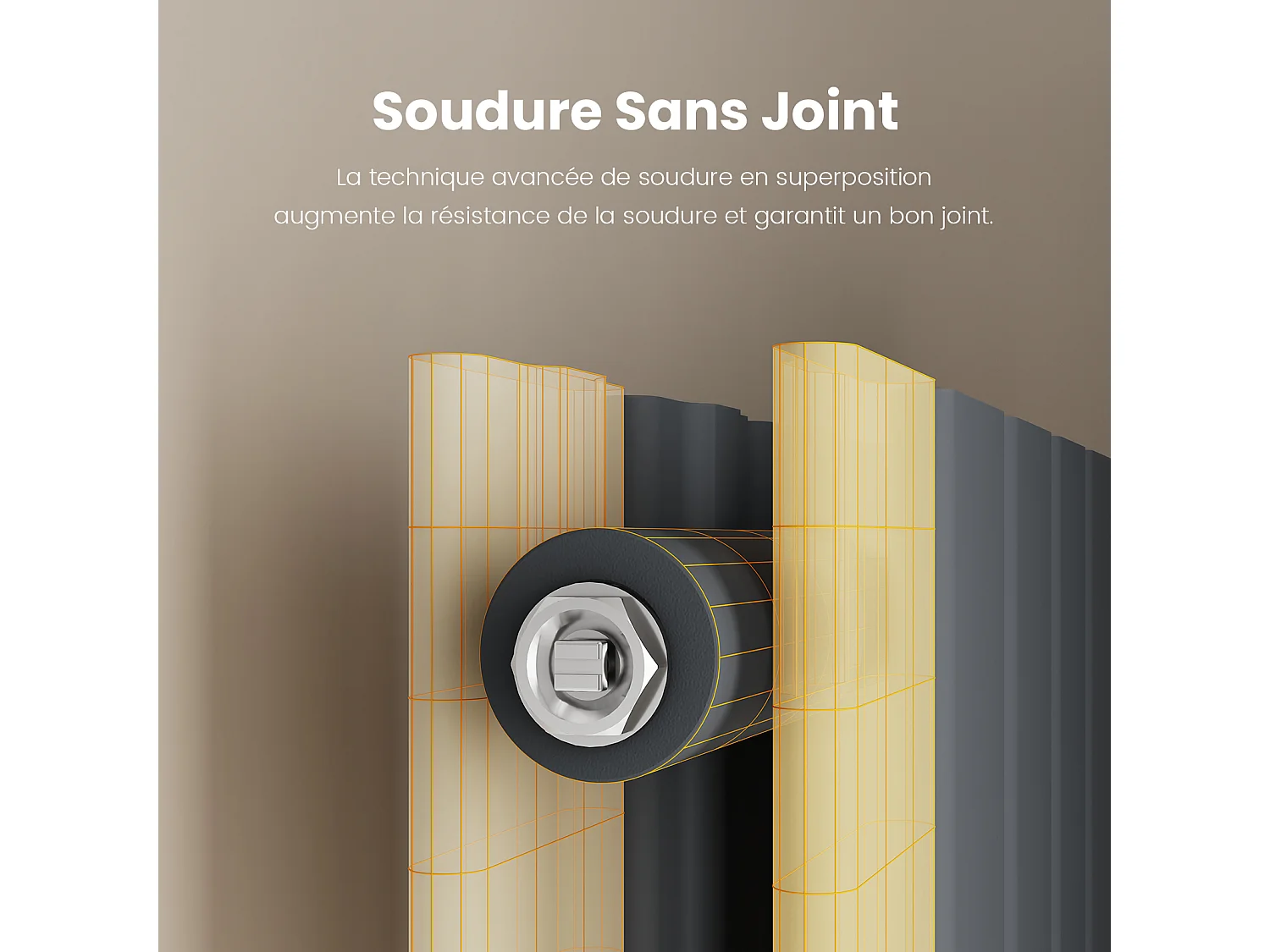 EMKE Warmwaterradiator van staal antraciet vlakke buis 160x46 cm 1490W dubbellaags