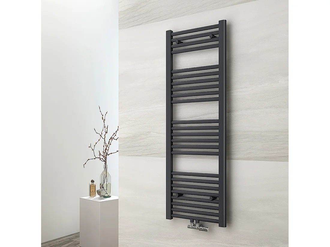 EMKE badheizkörper warmwasser anthrazit mittelanschluss handtuchheizkörper 120 x 40 cm 427w
