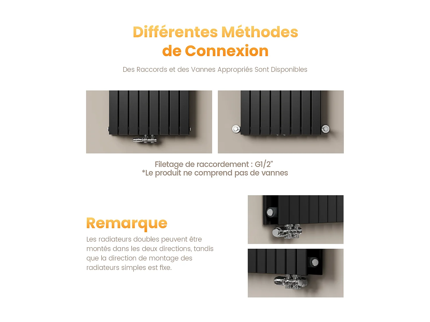 EMKE Warmwaterradiator van staal zwart vlakke buis 160x30 cm 966W dubbellaags