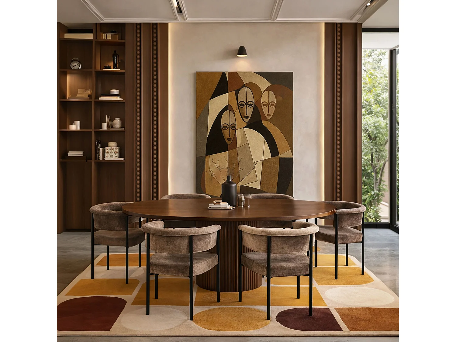 Now's Home - Lot 2 Fauteuils Table Métal Noir/tissu Coffee 61x52x70cm Colette