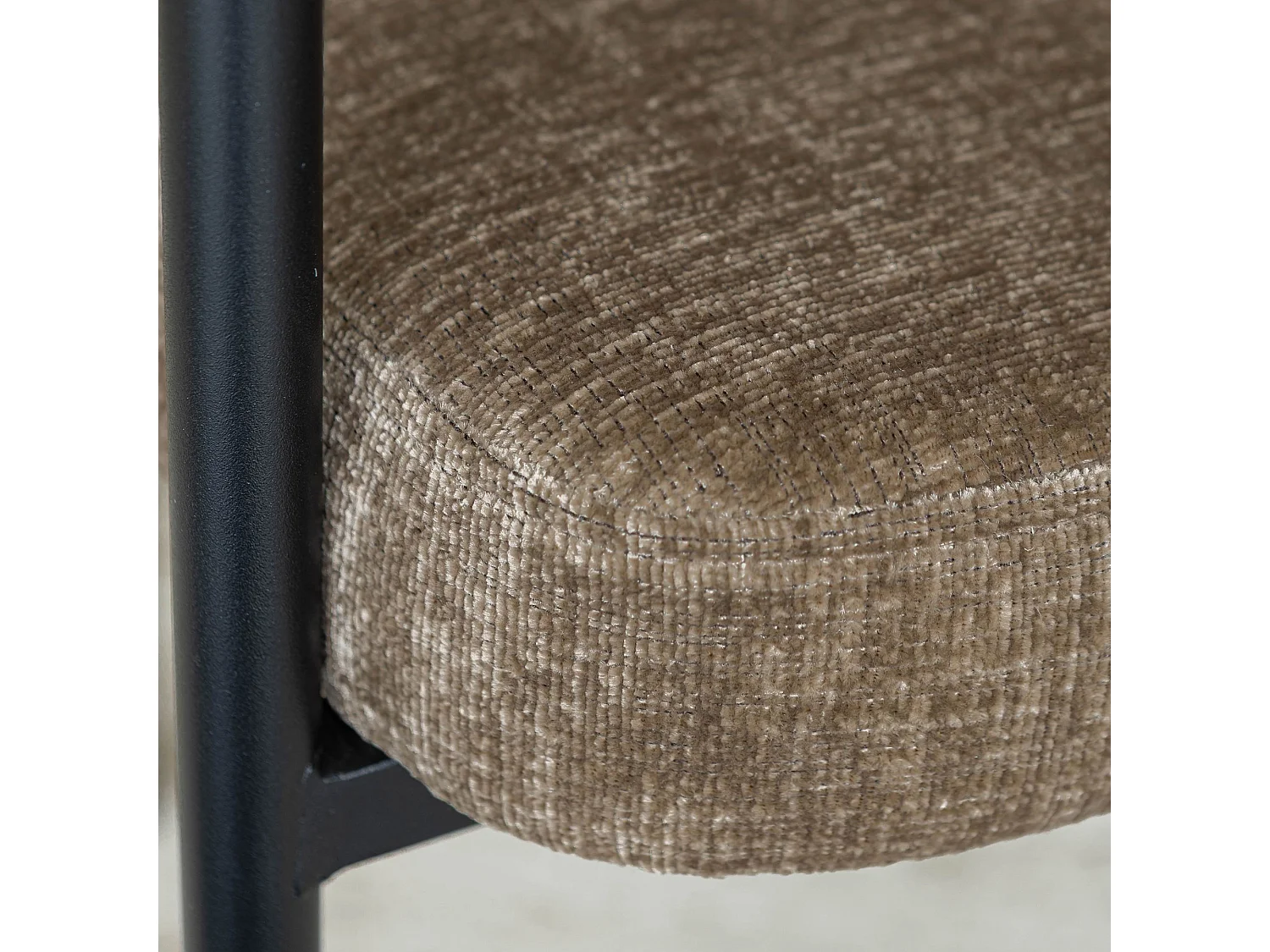 Now's Home - Lot 2 Fauteuils Table Métal Noir/tissu Coffee 61x52x70cm Colette
