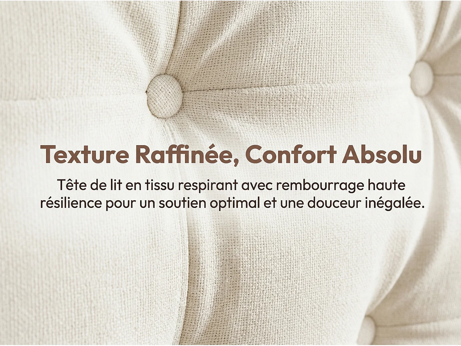 Lit Coffre 140x190 cm avec Détecteur, Velours Beige