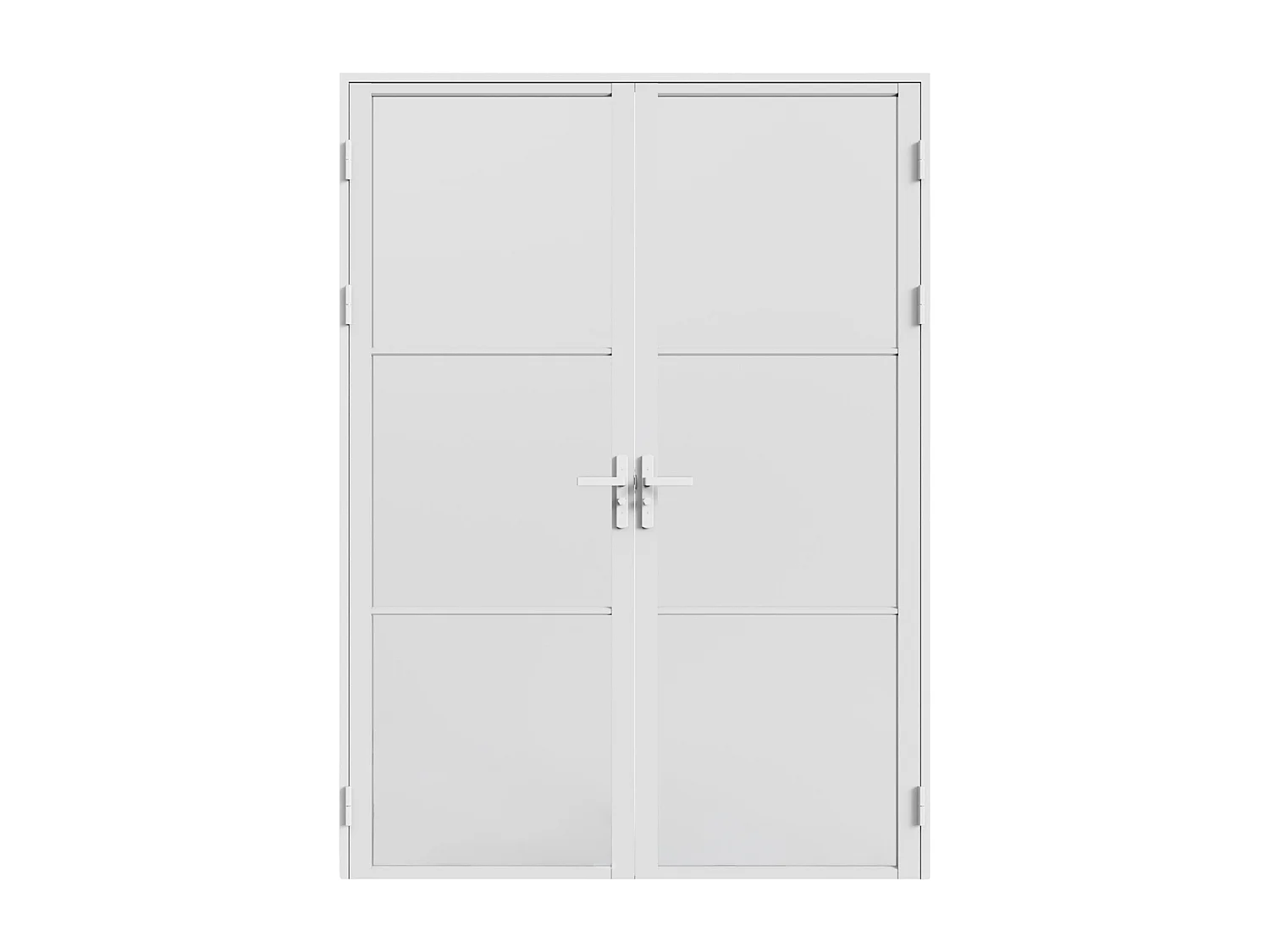 Bloc porte réversible à deux battants en aluminium et verre dépoli - 2 x H204 x L73 cm - Blanc - MASERU