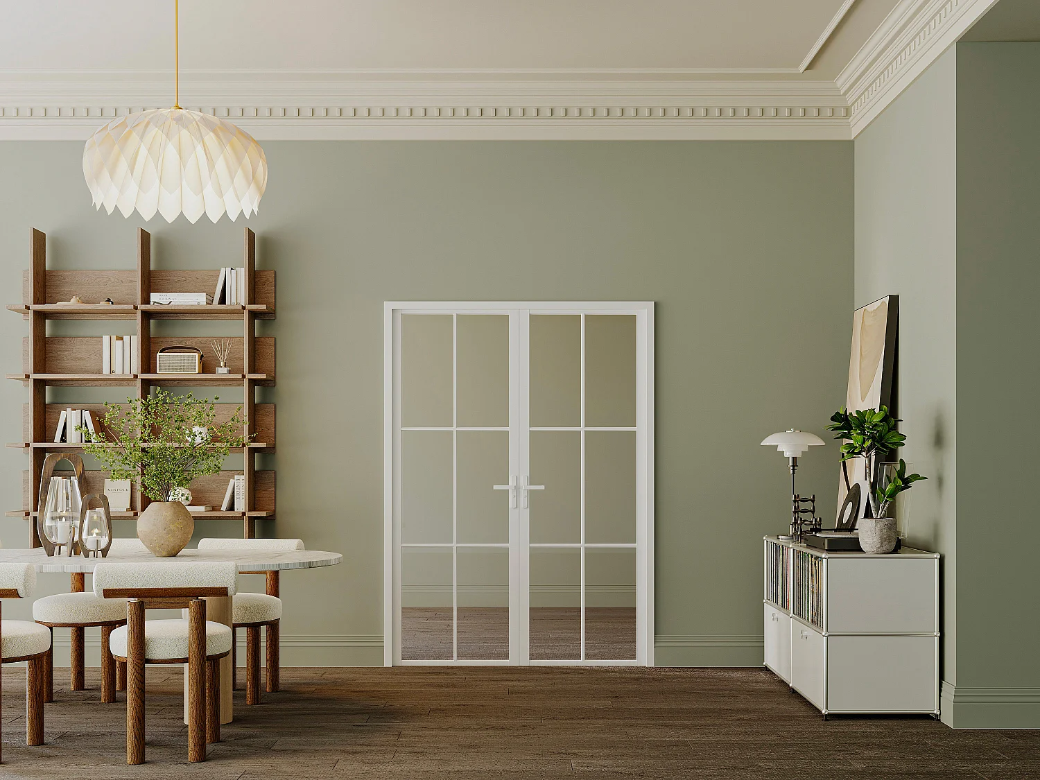 Bloc porte réversible à deux battants en aluminium et verre trempé - 2 x H204 x L93 cm - Blanc - SEROTO