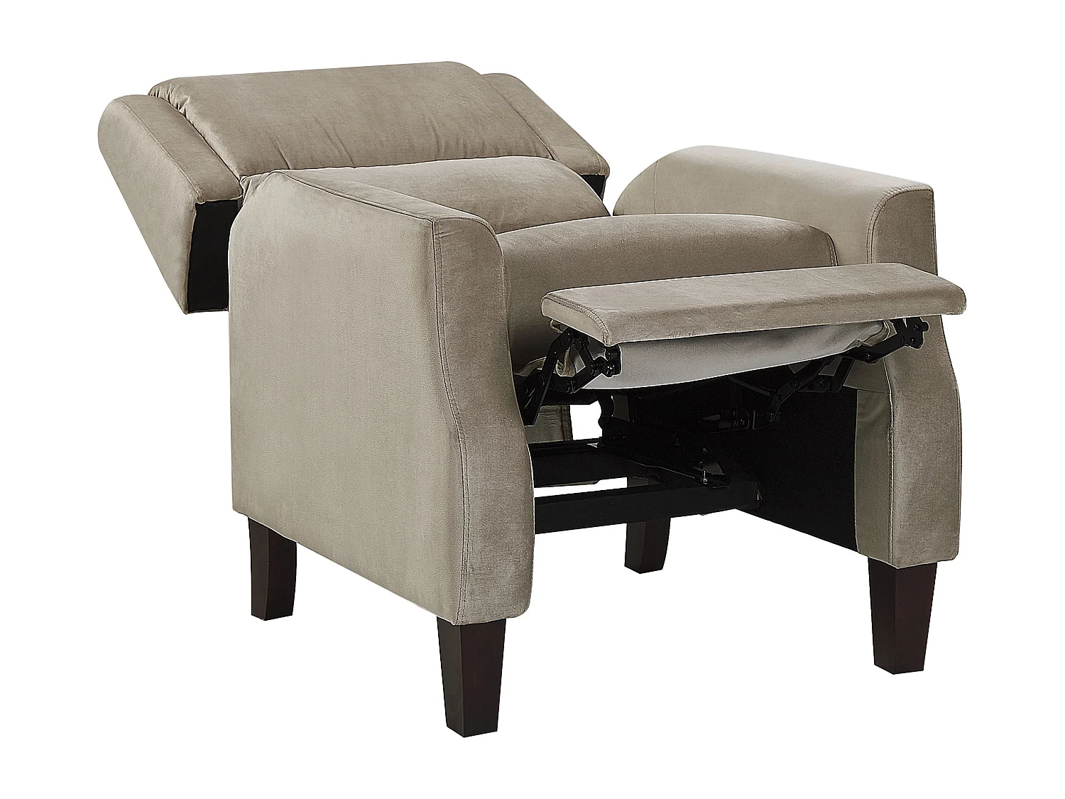 Relaxfauteuil EGERSUND Fluweel Taupe