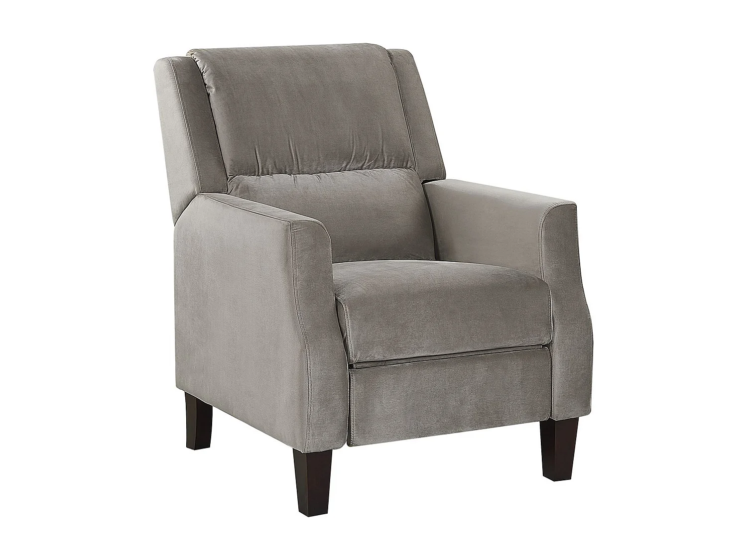 Relaxfauteuil EGERSUND Fluweel Grijs