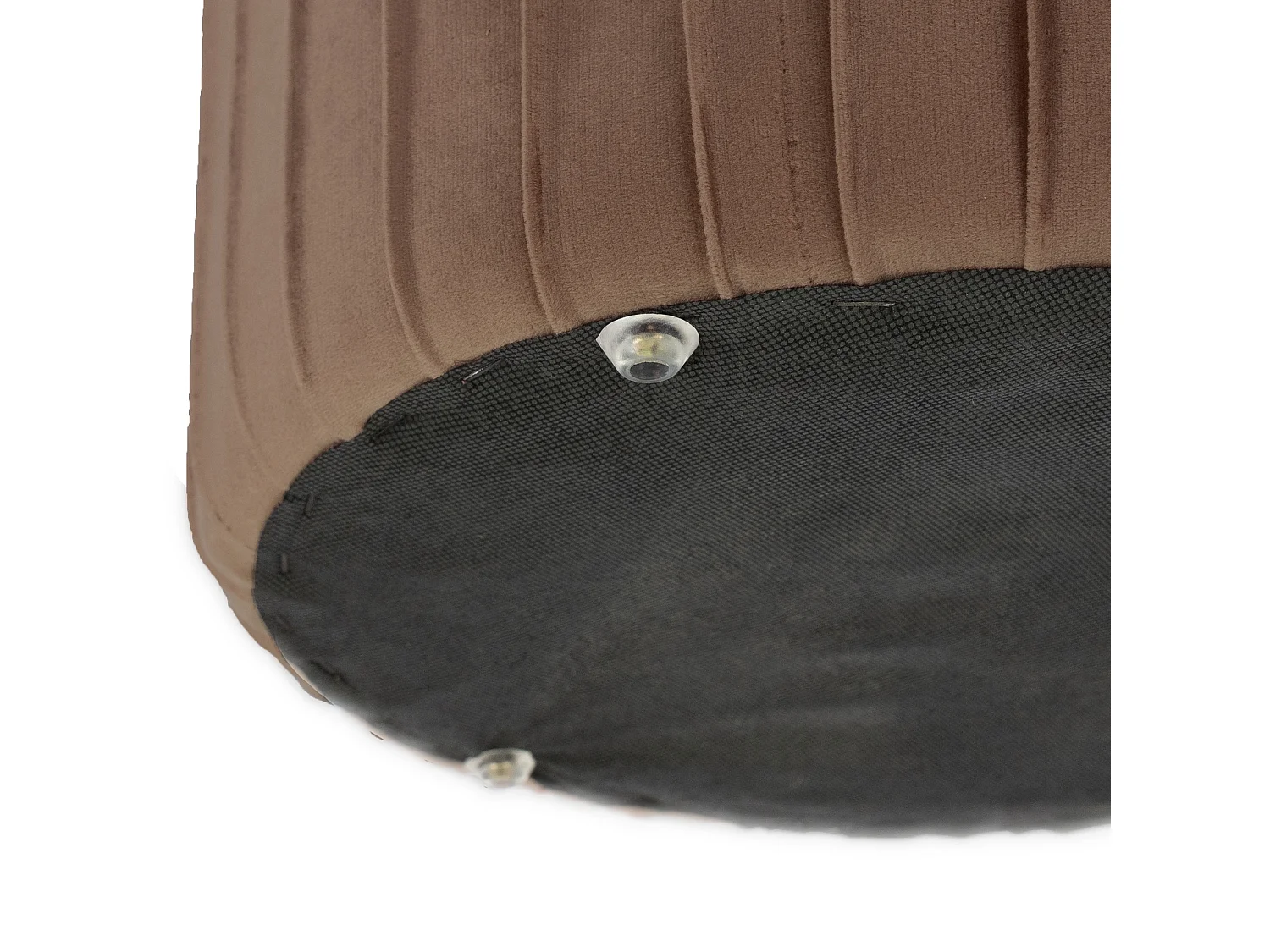 Tabouret pouf en velours avec espace de rangement rose ECD Germany