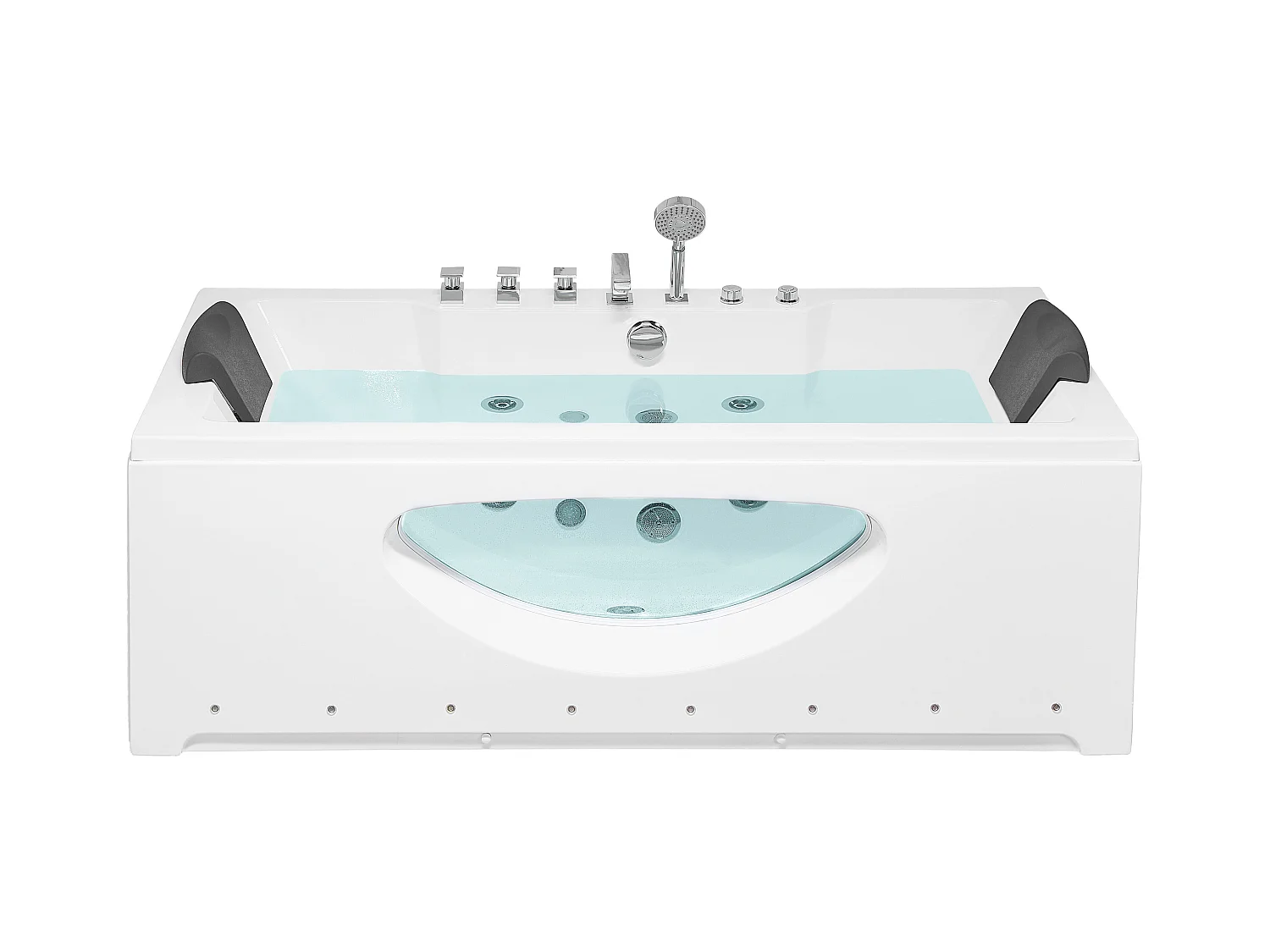 Baignoire d'angle à remous avec LED HAWES 180 x 80 cm Blanc