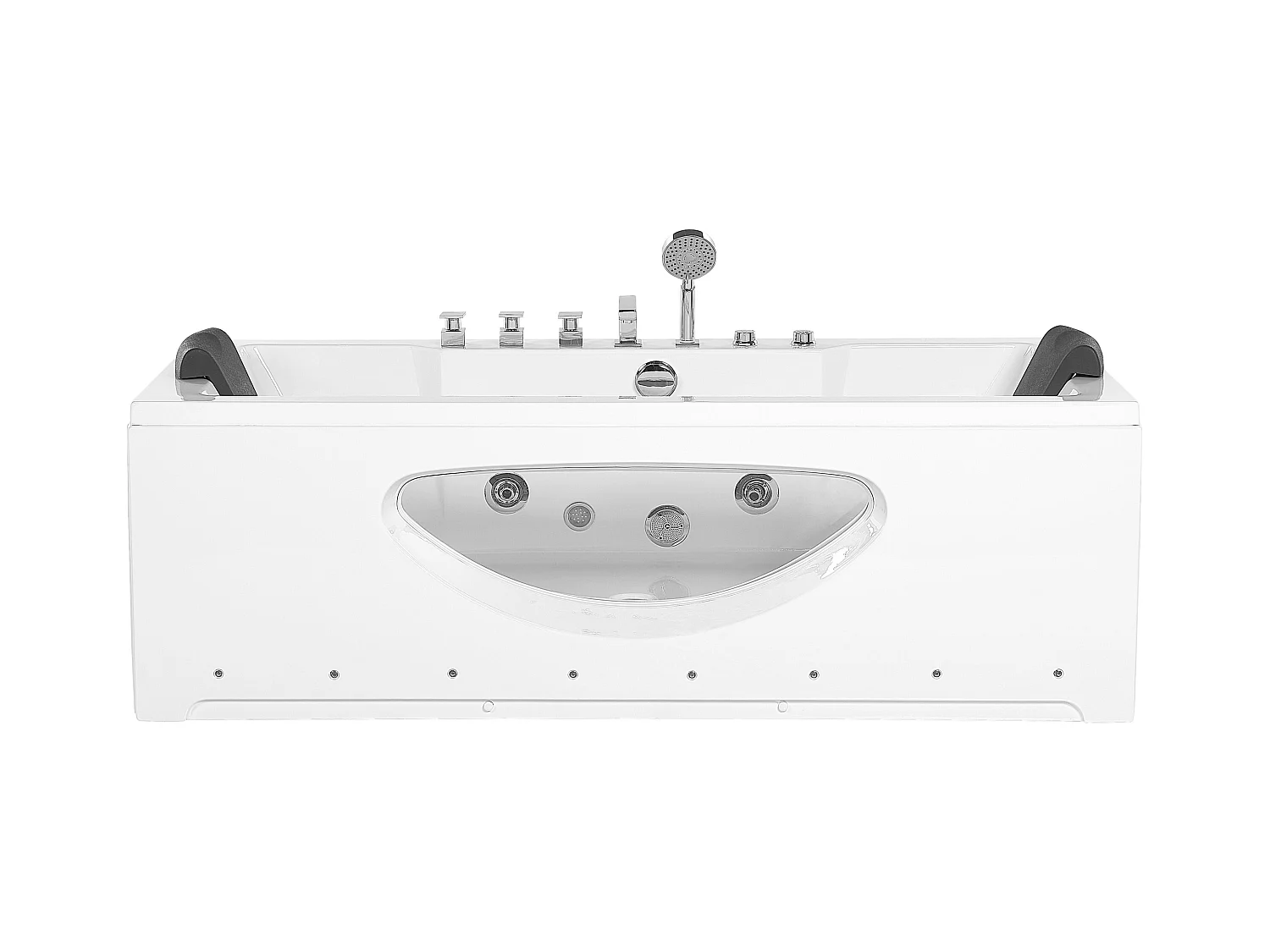 Baignoire d'angle à remous avec LED HAWES 180 x 80 cm Blanc