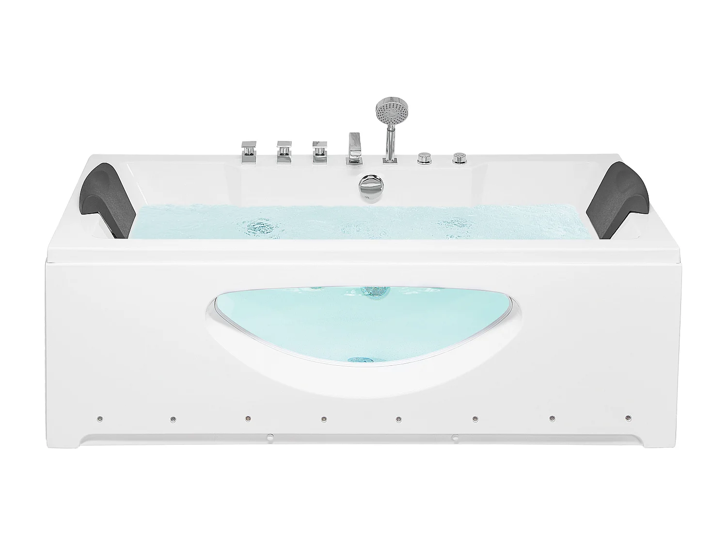 Baignoire d'angle à remous avec LED HAWES 180 x 80 cm Blanc