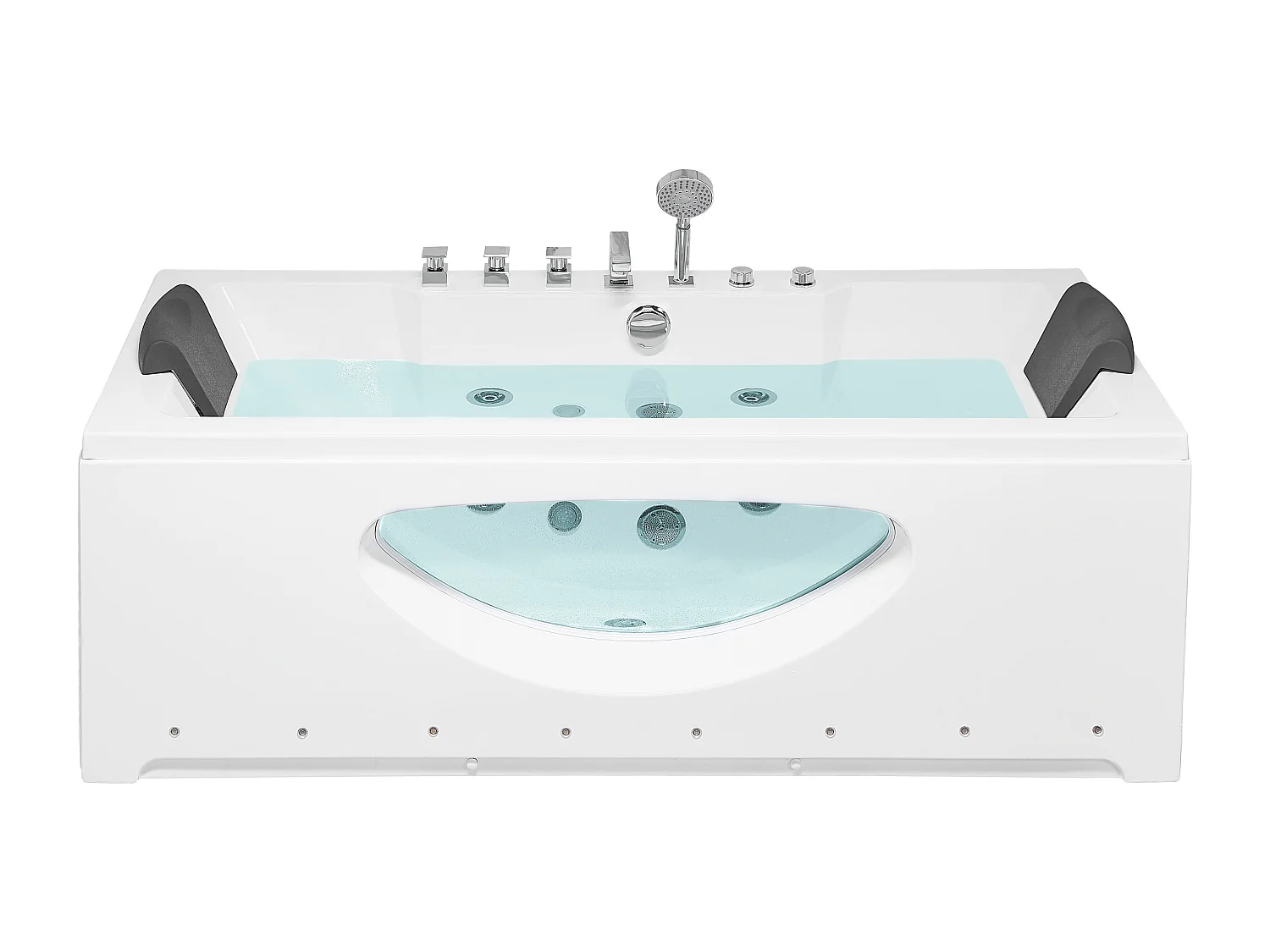 Vasca idromassaggio angolare con LED HAWES 180 x 80 cm Bianco