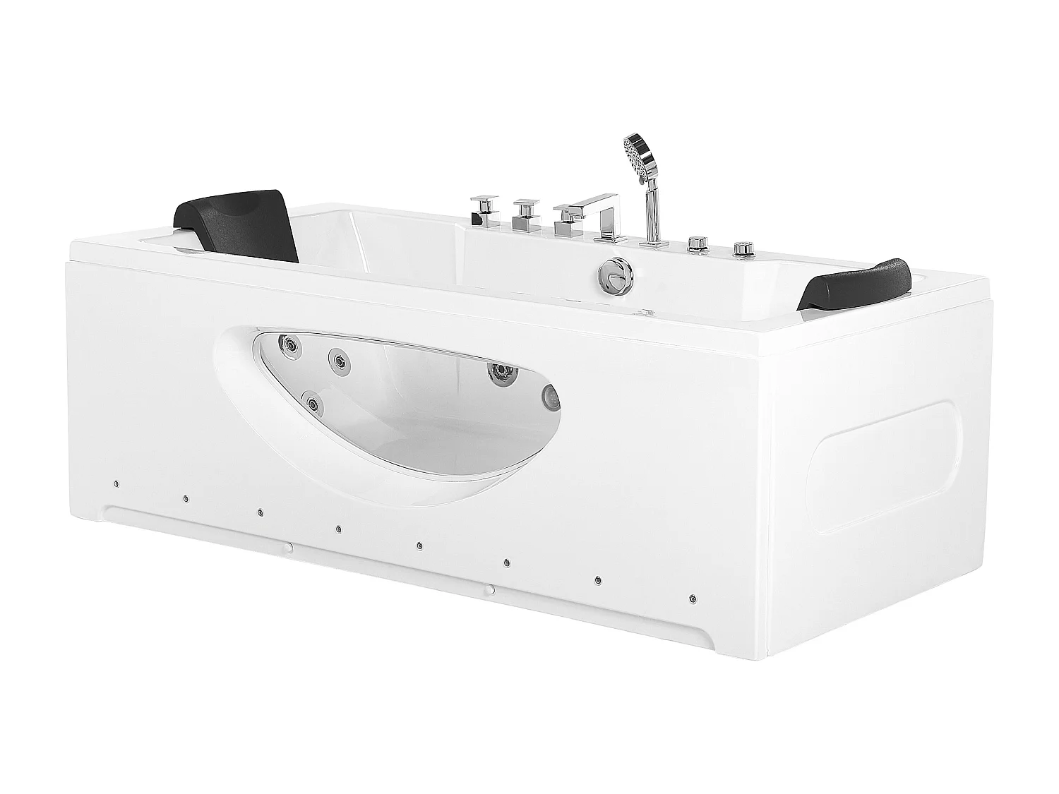 Vasca idromassaggio angolare con LED HAWES 180 x 80 cm Bianco