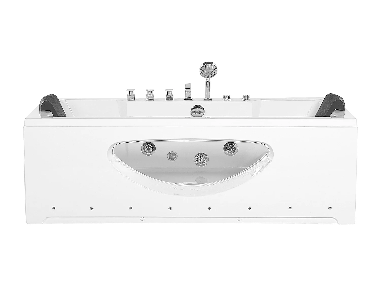 Vasca idromassaggio angolare con LED HAWES 180 x 80 cm Bianco