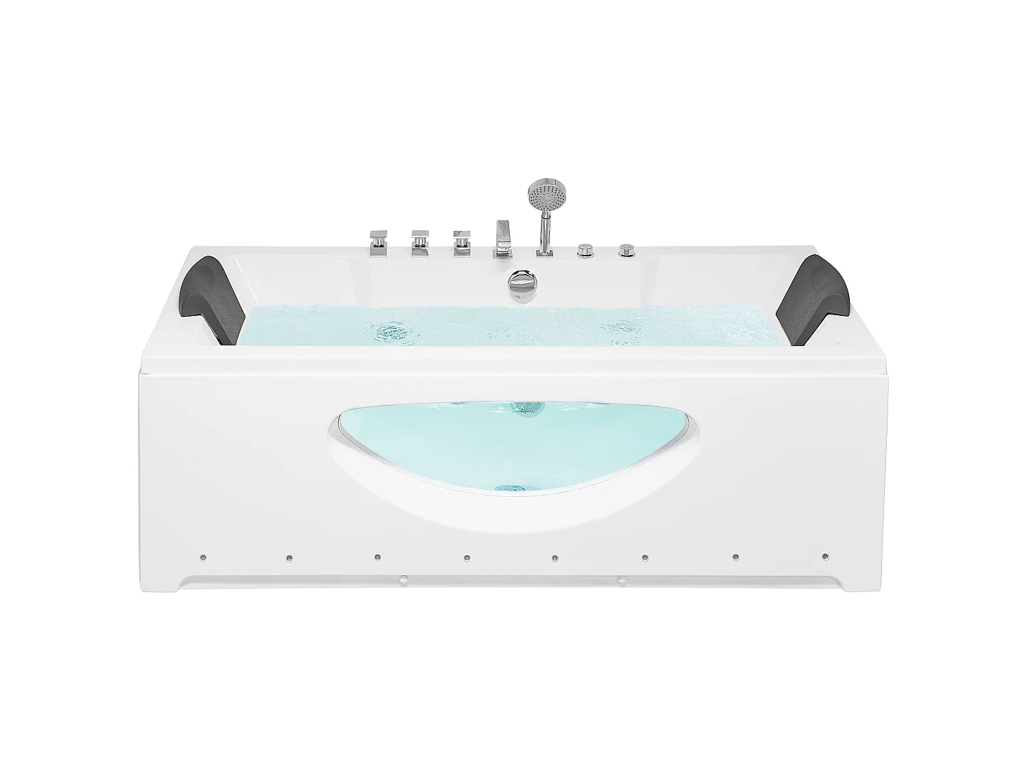Baignoire d'angle à remous avec LED HAWES 180 x 80 cm Blanc