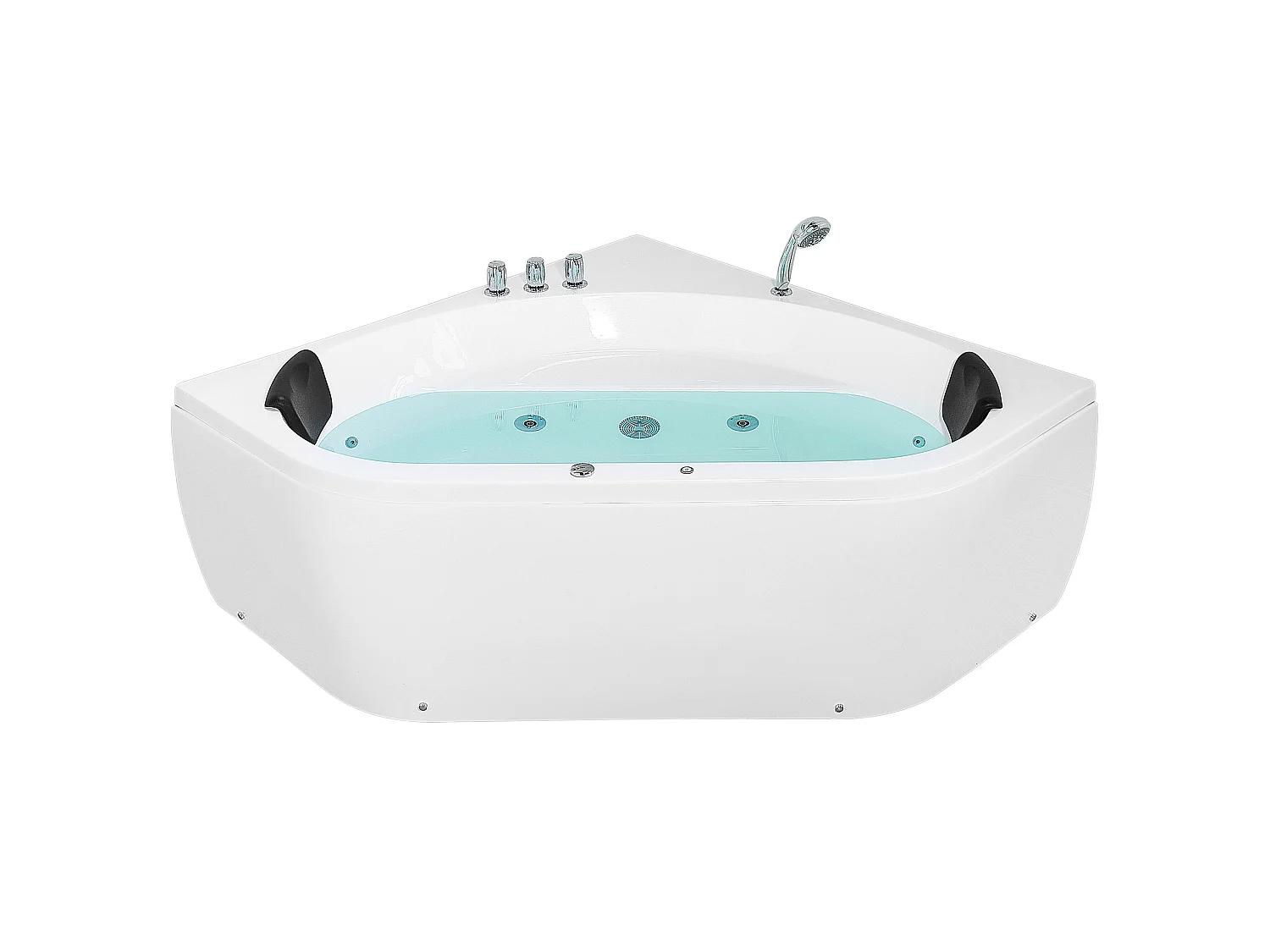 Corner Hot Tub with LED MEVES 1400 x 1400 mm White