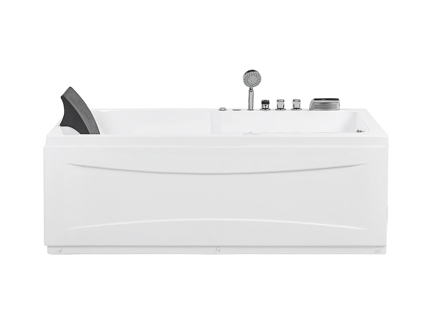 Baignoire d'angle à remous avec LED ARTEMISA Côté droite 170 x 80 cm Blanc