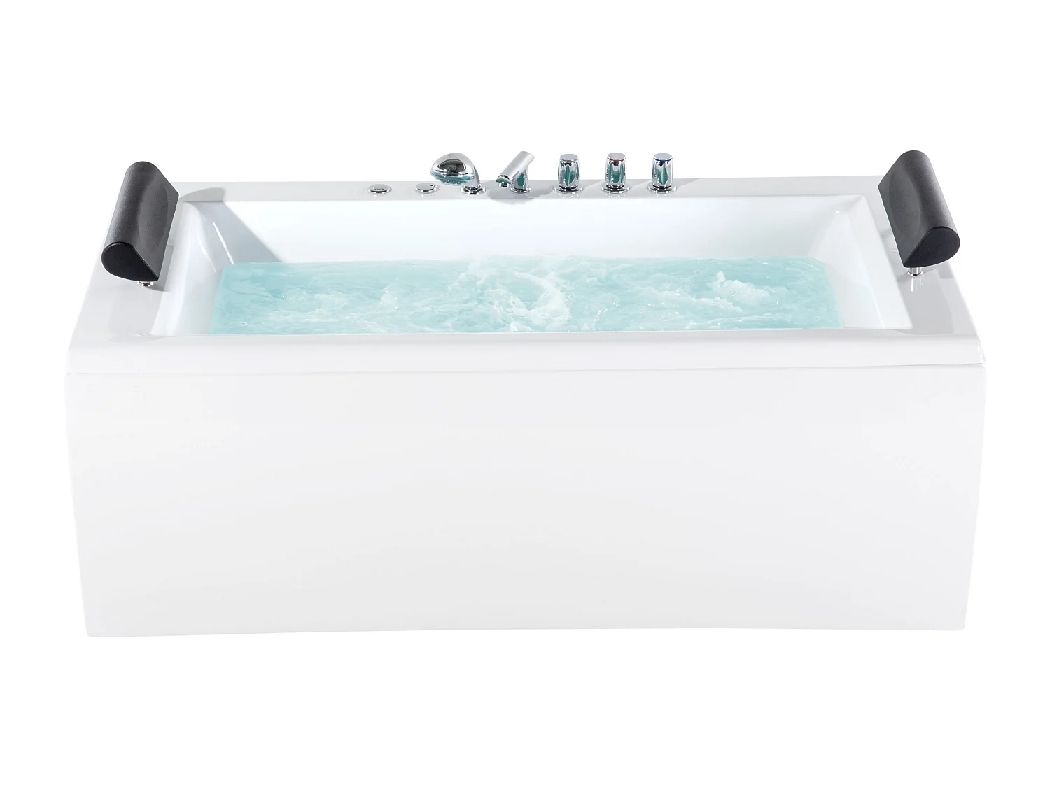 Wanna narożna z hydromasażem LED MONTEGO Biały