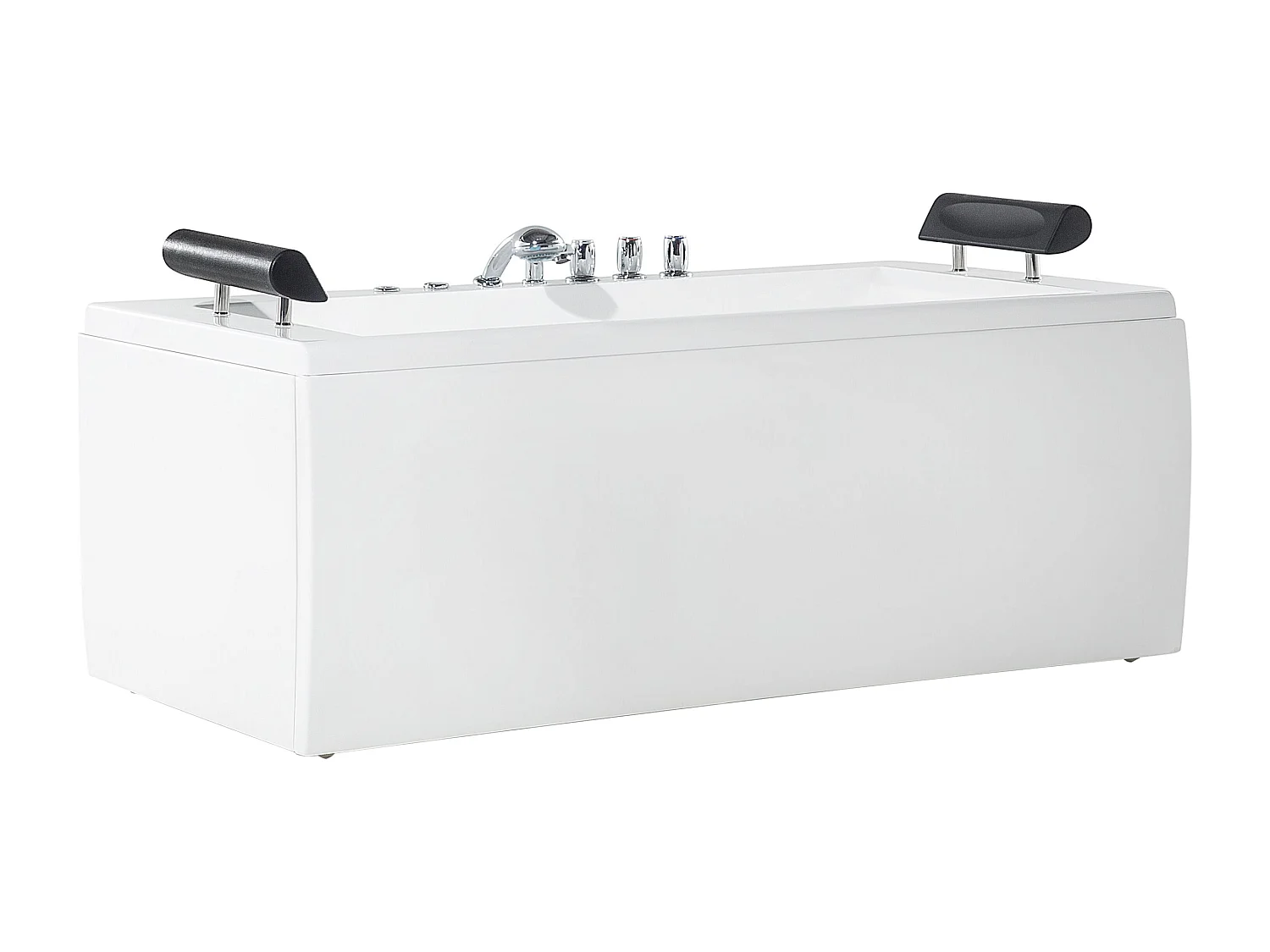 Wanna narożna z hydromasażem LED MONTEGO Biały