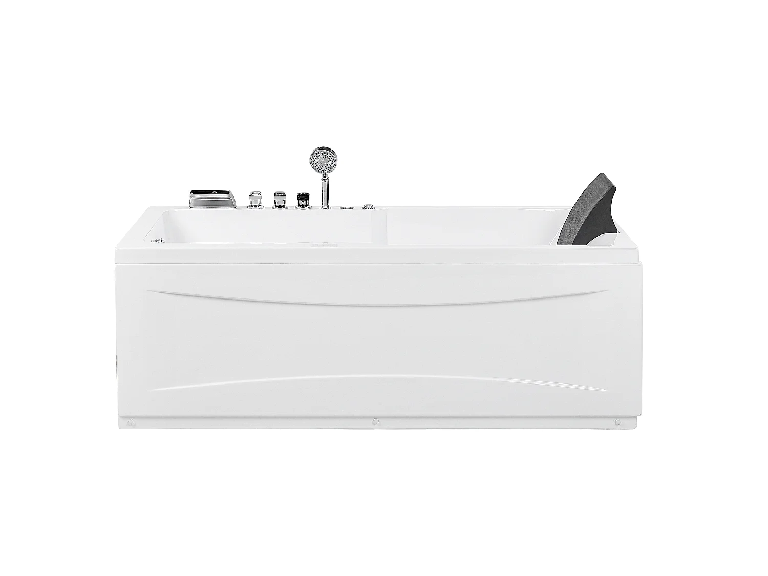 Baignoire d'angle à remous avec LED ARTEMISA Côté droit 170 x 80 cm Blanc