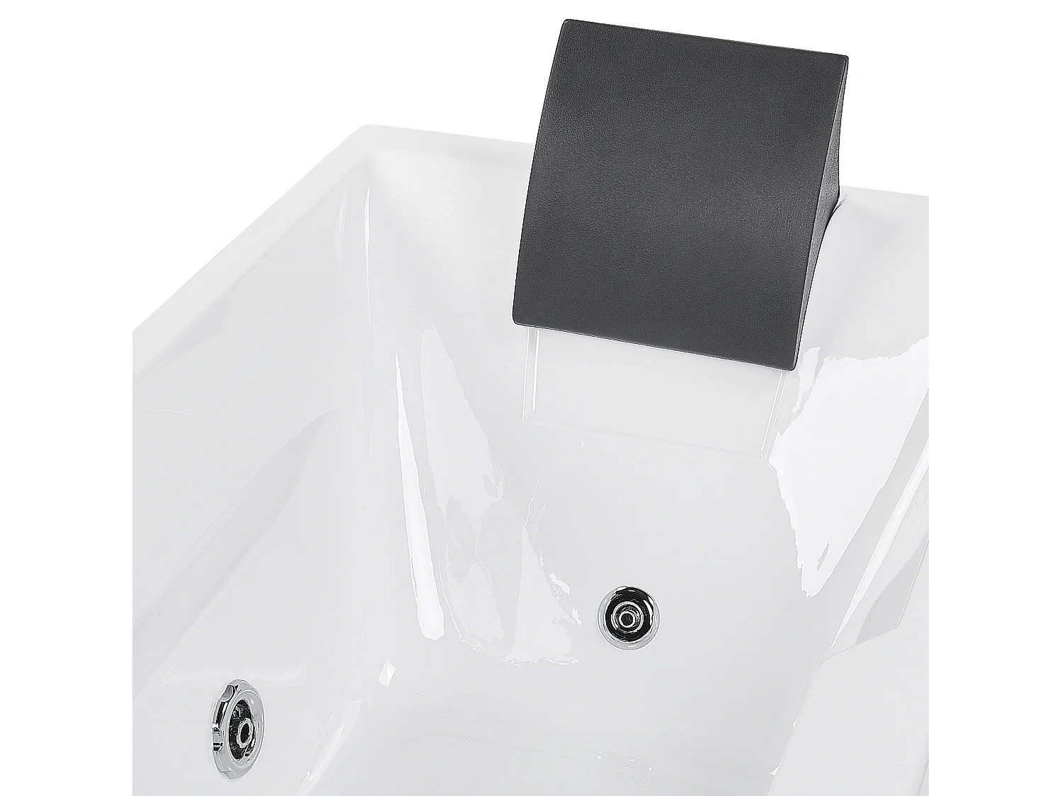 Baignoire d'angle à remous avec LED ARTEMISA Côté droit 170 x 80 cm Blanc